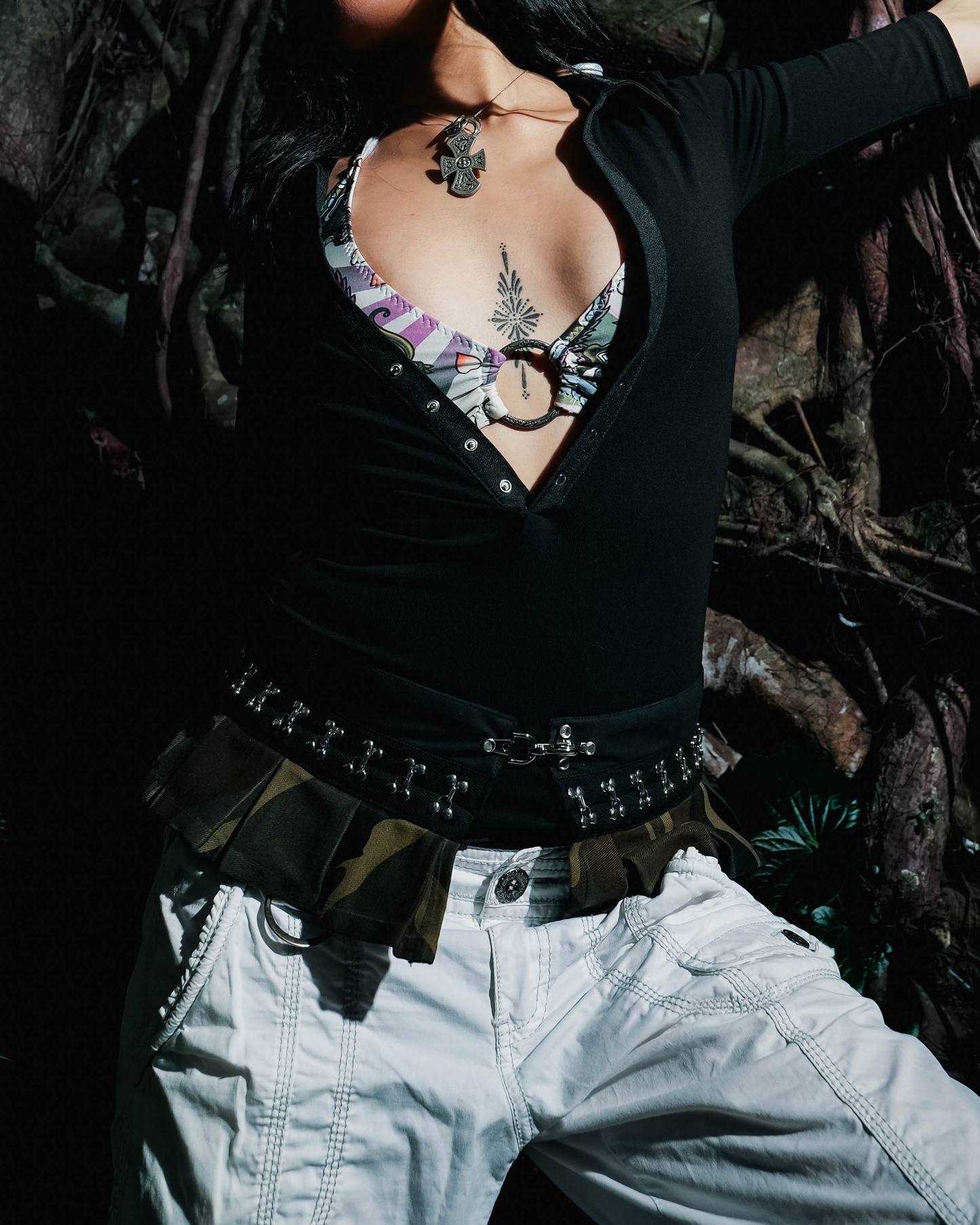 "CORSET" Convertible Skirt Belt in Camo